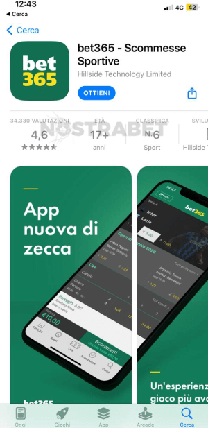 Scarica bet365 per iOS