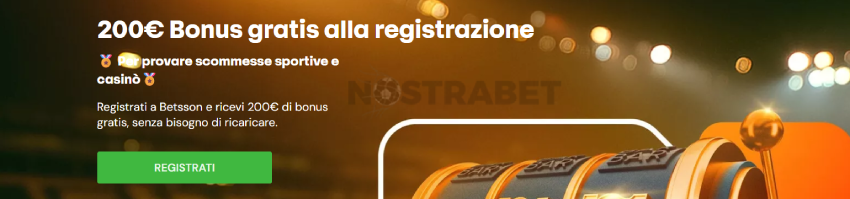 bonus senza deposito betsson