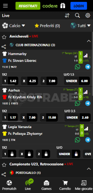 Codere sport in diretta