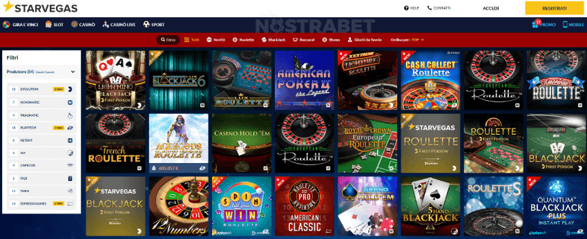 giochi da casinò di StarVegas